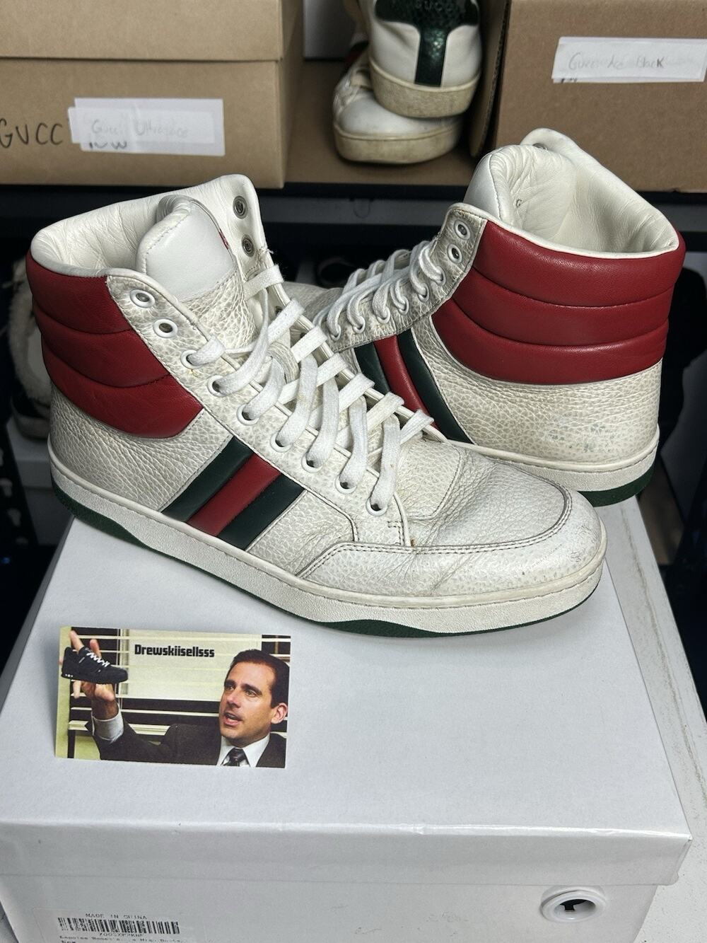 Gucci Web High Top Sneakers Size 7G/ 7.5 US Mens